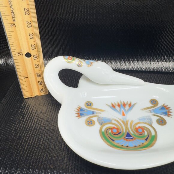 Elizabeth Arden Treasures of the Pharaohs Swan Soap Dish Trinket Dish Porcelain - Picture 3 of 9